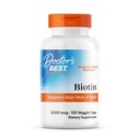 Doctor 's Best Biotin Supports Hair, Skin, Nails, Boost Energy, Nervous System, Non-GMO, Vegan, Gluten Free, 120 Count