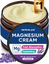 Venture Pal Magnesium Lotion, Topical Magnesium Cream for Sleam, Leg Cramps & Pain, Muscle Relaxation, Calm, Moisturizing Suplemen dengan Coconut Oil, Shea Butter & Hyaluronic Acid, Aman untuk Anak-anak