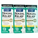 Keluarga Care Nasal Relief Spray, Pompa Mist, Anti- tetes, kemacetan berat, (Oxymetazoline HCI) 12 Jam, 3 Pack