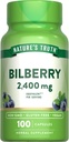 Nature 's Truth Bilberry Extract Capsules 124; 2400mg 124; 100 Count 124; Non-GMO & Gluten Free Suplement