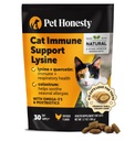 Cat Imune Dukung Lysine - Allergy Relief & Imune Health Suplement for Cats with L-Lysine, Colostrum, Quercetin & Omega - 3 - Soothes Sneezing, Runny Nose & Itchy Skin Chicken, (30- Day Supply)