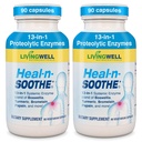 Suplemen Dukungan Bersama HEAL- NSOOTHE - Protolytic Enzymes seperti Bromelain & Papain, dengan Boswelllia, Turmeric & Ginger- Promodes Protein Fungsi Digetical & Body Defense - 90 Count (2 Pack)