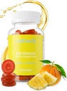 Embody Antioxidant Sun Gummy, Orange Pineapple Flavor, Fern Extract Suplement for Anti- Aging, Dark Sots, Heally Skin - Promotes Collagen Produksi, Vitamin C, Selenium (60 Count, Orange Pineapple)