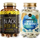 Magu Superfoods 4 in-1 Sea Moss Capsules dan Black Seed Oil Capsules Bundle