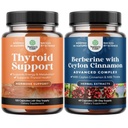 Bundle of Herbal Thyroid Support Complex - Enable Kelp Iodium Suplemen untuk keseimbangan Hormone dan Balancing Berberine Plus 1200 mg Per Serving Complex - Antioksidant Berberine dengan Cinnamon Ceylon