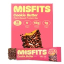 Misfits Vegan Protein Bars, Cookie Butter - Updated Recipe 124; Plant Based, Low Sugar & Carb, High Fiber Snacks 124; Pack of 15