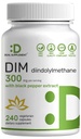 DiM Suplemen 300mg, 240 Caps, 4 Bulan Supply 124; Keseimbangan Estrogen untuk Pria & Perempuan & 4; Diindolylmetana Plus Black Pepper Extract untuk Absorpsi Enhanced 124; Hormonal & Skin Kesehatan Dukungan