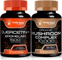 WELLNESS LABSRX Quercetin dengan Bromelain 124; Mushroom Capsules