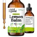 Wild & Organic Balm Tackle - Mood Dukungan Suplemen - Melissa Lemon Balm Extract Drops - Vegan, Sugar & Alcohol- Free Calming Supplemen - 4 flam oz