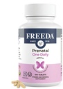 FREEDA Prenatal Vitamin - Kosher Prenatals - Prenatal Vitamin dengan Besi, Prenatal Folic Acid, Choline, Vitamin D - Satu Daily Pre Natal Multivitamin Dukungan untuk Perempuan hamil & Lactenating (100)