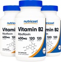 Nuttricost Vitamin B2 (Riboflavin) 400mg, 120 Capsules (3 Botol)