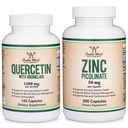 Tambahan Kayu Ganda Quercetin dan Bundle Zinc - Dukung Kesehatan Sistem Imune (120 Count Quercetin dan 300 Count Zinc)
