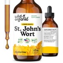 Wild & Organic St Johns Welt Tincture - Mood Dukung - Calming St John 's Cort Suplemen - Hypericum Perforatum Herbal Liquid Drops - Vegan, Sugar & Alkohol Free - 4 fl oz