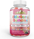 Sambucus Elderberry Gummies dengan Propolis & Echinacea + Vitamin C Antioxidant Flavonoid System Booster Immune for Kid & Adult Vegan Friendly 124; Raspberry Flavored. Cacah 100