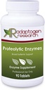 Protolytic Enzymes Broad Systemic Support 124; Vegetarian Blend with Serratia Peptidase & Bromelain for Ditraffic, Sourced from Papaya & Pana 124; 90 Ensic Coated Tablets 126; Adaptogen Research