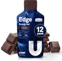 UCAN Edge Energy Gel Shots, Chocolate (12, 2 Paket Ounce) for Running, Training, Workout, Fitness, Cycling, Crossfit 124- Free, Vegan, & Keto Friendly Energy