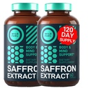 WILD FUEL Pure Saffron Extract Antioksidants Suplement - Kesehatan Mata, Energi dan Mood Dukung Selamat Saffron - 0.3% Suffranal 88.5mg Suplemen - 120 Hari Gluten- Free, Non-GMO Vegan Saffron Capsules