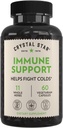 Crystal Star Immune Supplemen Dukungan (60 Kapsul) - Herbal Imune Booster untuk Pertahanan Sistem Multi Proaktif - Echinacea, Goldenseal, Yarrow & Elecamane - Non-GMO