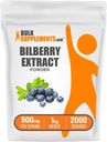 BulkSuplements.com Bilberry Extract Powder - Bilberry Extract Suplement, Herbal Suplement - Vegan & Glulten Free, 500mg per Serving, 1kg (2.2 lbs) (Paket 1)
