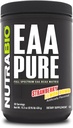 NutraBio - EAA Pure - 9 Amino Acids - Muscle Repair dan Pemulihan, 30 Pelayan, Bom Lemon Strawberry - Pre atau Post Workout