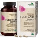 Futuregranity Folic Acid 800mcg dari Organ Lemon Peel USDA Certifikasi Organik, 120 tablet Vegetarian