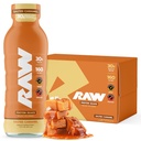 RAW Ready-To-Drink Protein Shake, Salted Caramel - RTD Protein Drink with Grass-Fed Whein Isolate for Post-Workout - Zero-Sugar & Gluten- Free Meal Replacement Drink & Breakfast, 12 Fl Oz