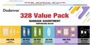 Multiety Bandages Pack, 328ct Asported Bulk Names Sizes, Shapes & Features 124; Sheer & Flex Fabric with Benzalkonium, ECO Bamboo Fabric, Waterproof, Cartoon Blind Box Fratage