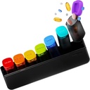 Weekly Pill Organizer 1 Time A Day - Travel Pill Box 7 Days, Large Medicine Case Container for Daily Medication Medication Suplemen Fish Oil, Portable Week Pills Organizers Holder Dispenser, Black