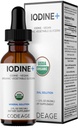 Codeage USDA Certified Organic Iodin Drops - 250 Mcg Per Serving - 1 + Year Supply - Liquid Iodide Suplement - Murni, Clear Iodin - Vegan Podium Iodium Liquid Drop - 2 fl oz