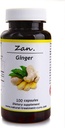 Hema Center Pure Ginger Root - Zingiber Officinalis - 100 Capsules Reduces Nausea - Vegan