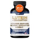 Gade Nutrition Lutein dan Quercetin Suplemen 124; Astaxanthin Eye Vitamin dengan Omega 3, Reveratrol, Bilberry, Lycopene, Quercetin, Ginkgo Biloba, Vitamin D dan More Eye Care Vitamin dan Mineminum
