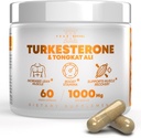 Peak Revival- X Turketerone Tongkat Ali Supplemen (500mg Ajuga Turketanica + 250mg Tongkat Ali) 60 Kapsuleson- Turkesteron Suplemen 1000mg - Kekuatan Otot & Pemulihan