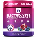 Keppi Electrolytes Powder - Blueberry Paporate Flavor 50 pelayan - tidak ada Suplemen Sugar Hydration dengan Potasium, Magnesium, Sodium - Keto, Vegan, Fatring- Friendly, Zero Calorie Electrolite Drink