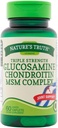 Kebenaran Alam Tiga Kuatan Glucosamin Chondroitin MSM Suplemen Diet - 60 Caplets berlapis, Paket 2