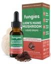 Fungies Lion 's Mane Mushroom Drops, Chocolate - Tincture with Lions Mane Extract Support Brain Fog, Focus, Memory & Heally Mood - Mushroom Complex Suplement for Dewasa - 30 Servis