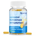 Lipomal Nattokinase 12.000 FU Serrapepse 360.000 Enzyme Suplement - Tertarik dengan Enzymes Syergistic dan Nutrient Blend & Inulin untuk Circullation, Gut, Dissules 60 Capsules (1 Botol)