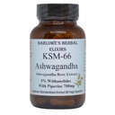 Barlowe 's Herbal Elixirs KSM-66 Ashwagandha 124; Ashwagandha Root Extract 124; 5% Dengan 12.4; 700mg per Capsule 124; 60 Veggie Capsules 124; Stearate Free 1244; Glass Bottle