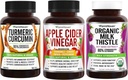 FarmHaven Turmeric Curcumin dengan Black Pepper dan Apple Cider Vinegar dengan Ginger dan Milk Thistle