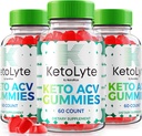 NutraRize (Paket 3 KetoLyte ACV Gummies, Formula Lanjut, Keto Apple Cider 1000MG Suplemen, Semua Keto ACV Vitamin, Review Resmi Keto Lyte (180 Gummies)