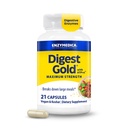 Enzymedica Digest Gold + ATPro, Maximum Power Enzyme Formula, Prevents Bloating and Gas, 14 Key Enzymes Termasuk Amylase, Protease, Lipase dan Lactase, 21 Capsules (FFP)