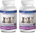 Suplemen Tract Uriner for Cats - Urinary Tract Support - for Cats - Natural Formula - CHEWABLE - cat Marshmallow - 2 Botol (180 Chews)