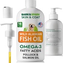 BARK & SPARK Fish Oil untuk Anjing - Omega- Alami 3-Skin & Coat Dukungan -Liquid Food untuk Pets- EPA + DHA Fatty Acids for Joint Fungsi, Imune & Heart Health 16 (fl oz) -Sardine & Krill