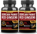 Red Panax Ginseng Capsule 2 Pack, Panax Ginseng Suplemen, 2 Value Pack 3140mg (Ginsenoside 5%)
