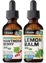 BIO KRAUTER Hawthorn Titture 2 Fl Oz. & Lemon Balm Tincture 2 Fl.