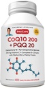 ANDREW LESSMAN Koenzim Q-10 200 plus PQQ 20mg - 120 Kapsul - mempertahankan CoQ10 Levels, Optimum Cellular Energy, Supports Energy Production, Heart, Brain, Liver, Ginney, Pankreas. Tidak Ada Alamat
