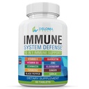 10 dalam 1 Imune System Suppport Suplemen - Vitamin C (1000 mg), Quercetin, Vitamin D3 (5000iu), Zinc (40 mg), Elderberry, Echinacea, Turmeric, Ginger, Garlic, Black Pepper