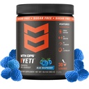 MTN OPS Yeti Pre- Workout Powder Energy Drink with Creatine, 200mg Caffeine & BCAAs with Beta Alanine, 30- Serving Tub, Blue Raspberry