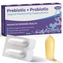 Vaginal Probiotic Supportation, Prebiotic Infused with Hyaluronic Acid, Tea Tree, and Vitamin C & E, pH Saldo Dukung Formula Fights Dryness, Odor and Discomfort, Restore Feminine Health (12 Counts)