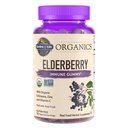 Garden of Life Organics Elderberry Gummies for Dewata & Anak-Anak - Imunitas Dukungan Suplemen dengan Buah Organik, Herbal Blend, Elderberry, Echinacea, Zinc, Vitamin C, 120 Vegan Gluten Free Gummies