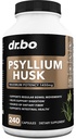 Psyllium Husk Capsule Fiber Supplement - Natural Powder Capsules for Constipation Relief for Adulants - Nuttrationary Soluble Fiber Pill & Daily Regularitas Dukungan - Bibit Husks Ditraffic Suplemen Bolak